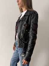 60s Black Leather Custom-Fitted Stitched Jacket