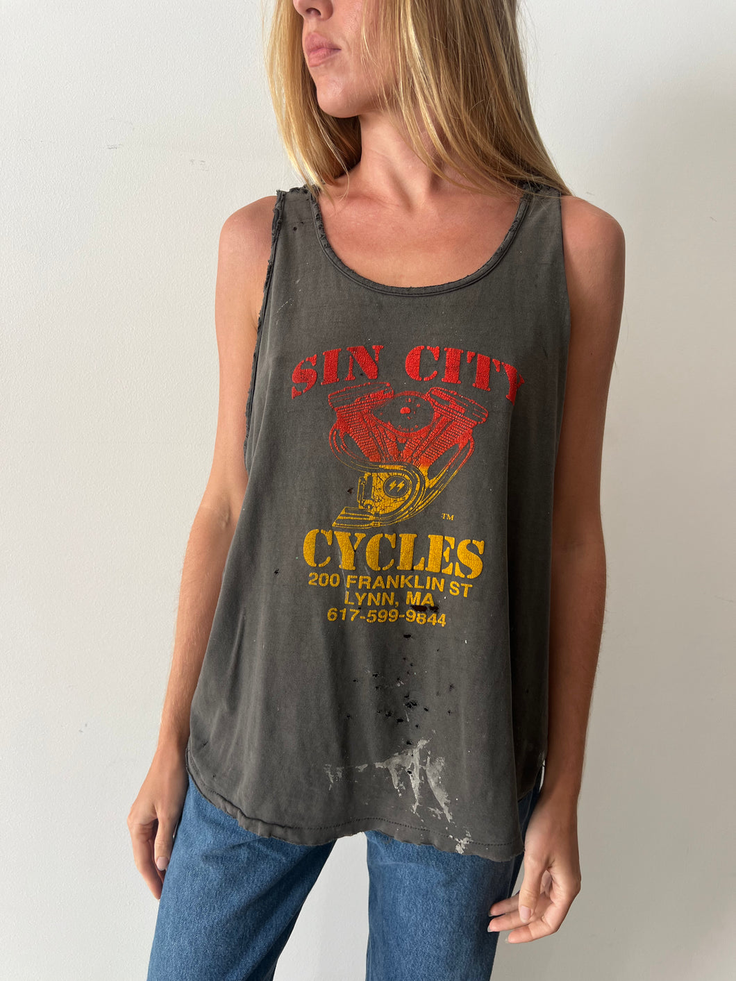 Thrashed Sin City Cycles Tank
