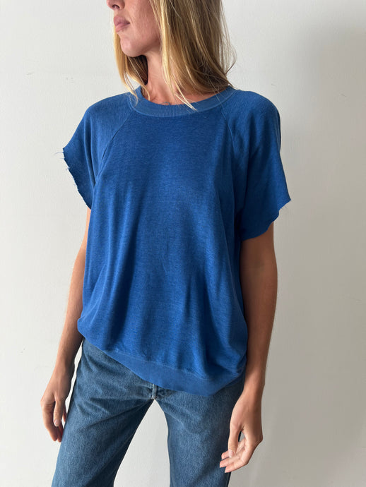 Soft Cut-off Short Sleeve Sweatshirt