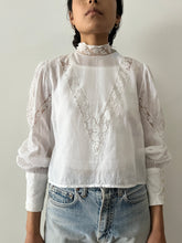 Antique Cotton & Lace Pullover Blouse