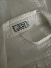 80s Versace Textured Woven Mens Dress Shirt