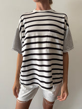 Gap B&W Striped Pocket Tee