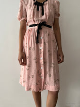 30s/40s Pink Parasol Patterned Romper & Skirt Set