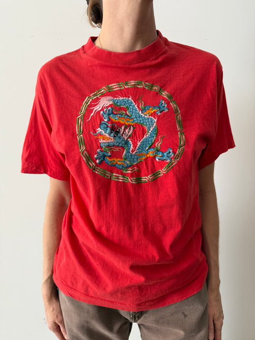 Embroidered Dragon Tee