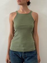 60s Cotton Hungarian Olive Ribbed Tank