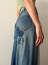 60s/70s Patchwork Denim Skirt