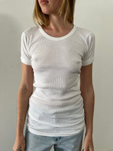 White Ribbed Tee