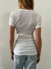 White Ribbed Tee