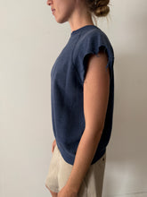Faded Blue Short Sleeve Sweatshirt