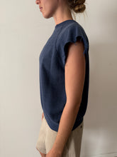 Faded Blue Short Sleeve Sweatshirt