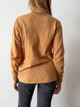 60s Tan Mock Neck Long Sleeve Tee
