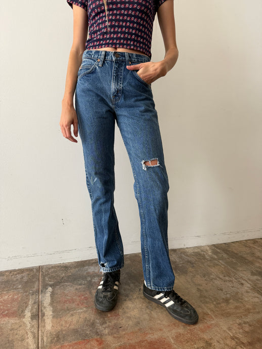 Levis 505 Orange Tab Mid Wash Jeans 28w