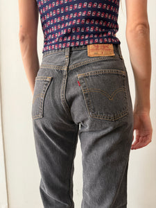 USA Levis 501 Faded Black Jeans 27w