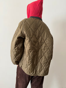 60s Brown Quilted Work Jacket