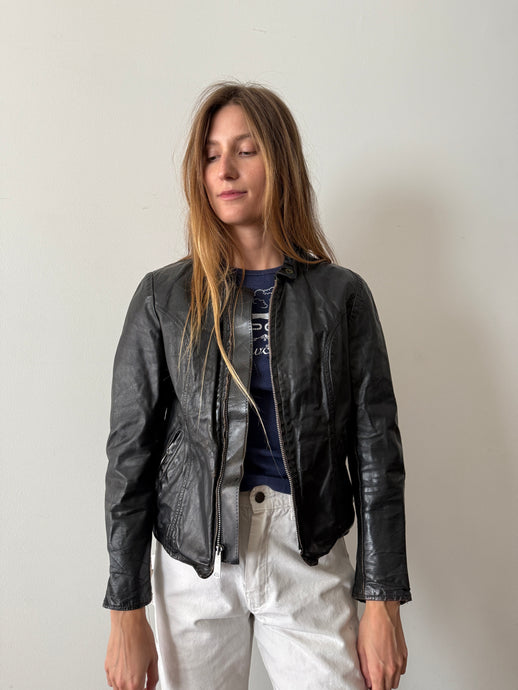 Brooks Cafe Racer Leather Moto Jacket