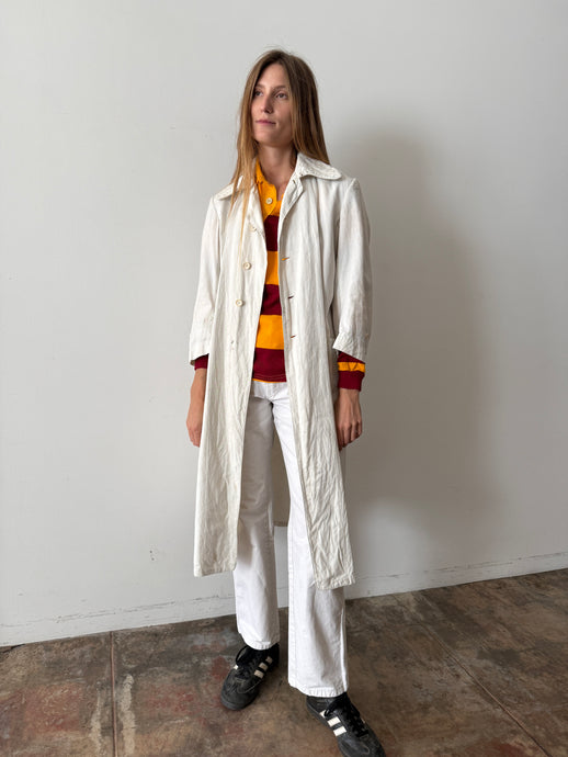 40s/50s Japanese White Twill Trench