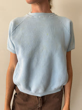 60s/70s Powder Blue Short Sleeve Sweatshirt