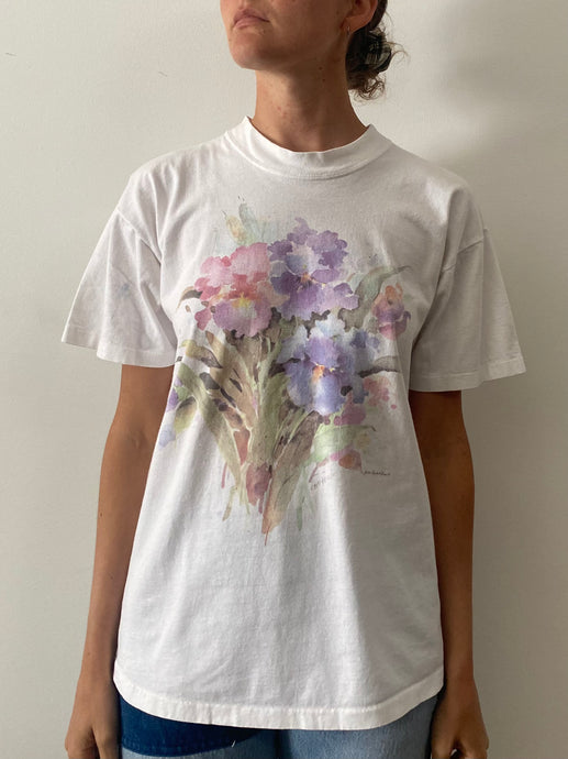 '94 Watercolor Floral Pansy Tee