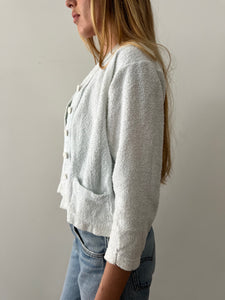40s Terry Cloth Cotton Cardigan