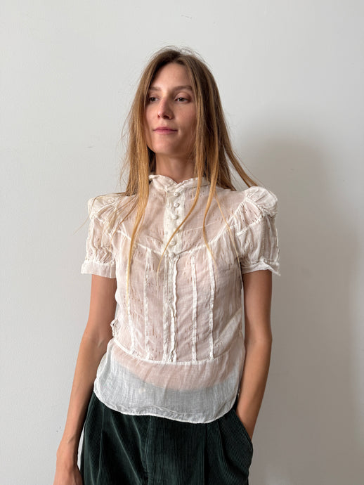 Antique Sheer Gauze Blouse