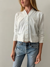 40s Terry Cloth Cotton Cardigan
