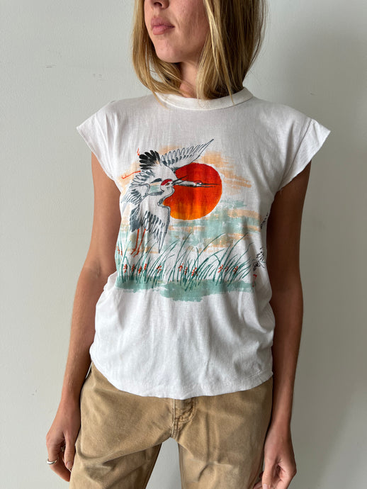 Manchurian Crane Sleeveless Tee