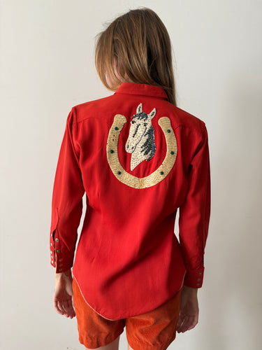 40s Horse Shoe Western Shirt