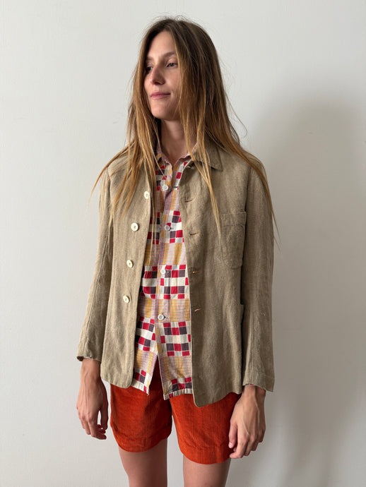 Antique Japanese Linen Work Jacket