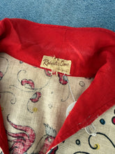60s Linen Red Rooster Shirt