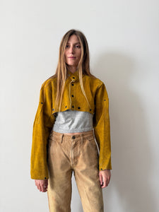 Suede Cropped Welder's Jacket