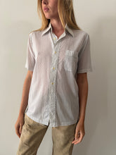 70s Thin Zig Zag Pattern Button Down