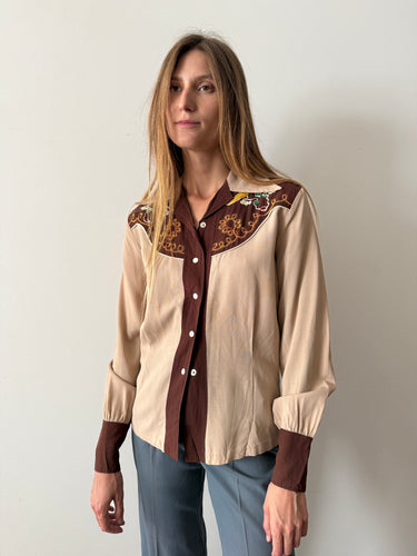 40s Steer Cowboy Western Shirt
