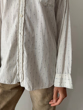 1930s Blue & White Patterned Mens Dress Shirt
