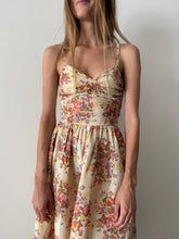 1930s Floral Taffeta Dress