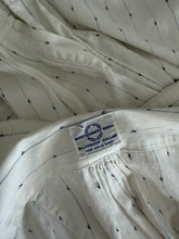 1930s Blue & White Patterned Mens Dress Shirt