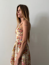 1930s Floral Taffeta Dress