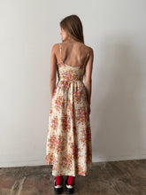 1930s Floral Taffeta Dress