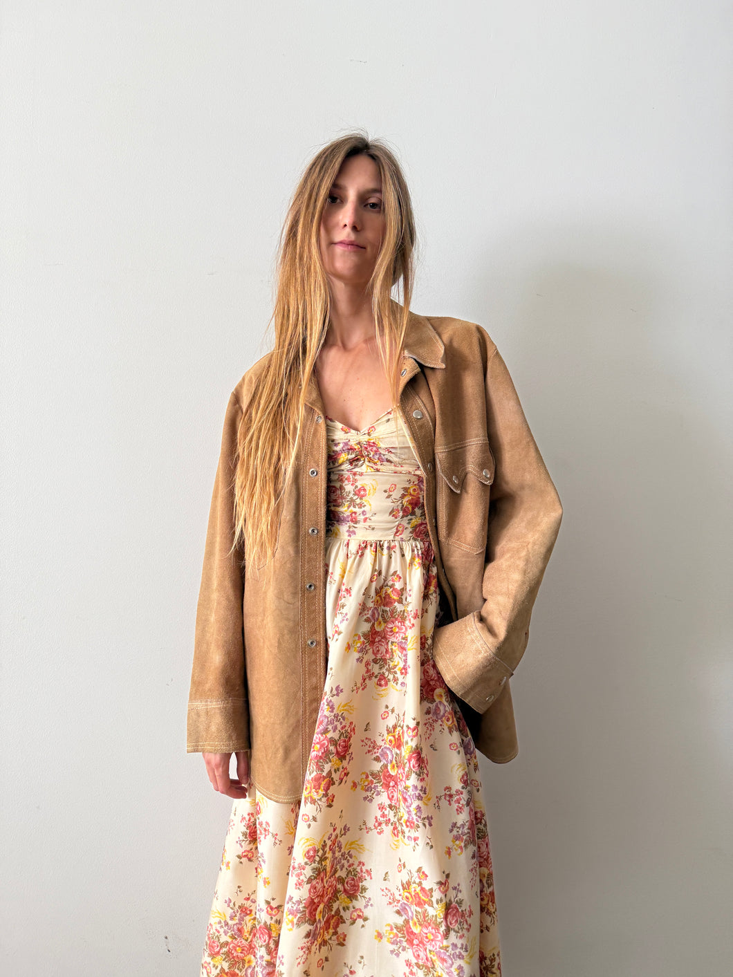 Western Suede Shirt Jacket