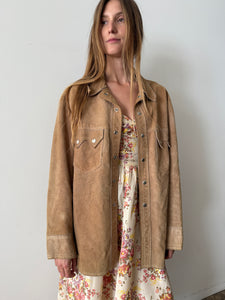 Western Suede Shirt Jacket