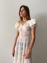 1930s Sheer White Gown