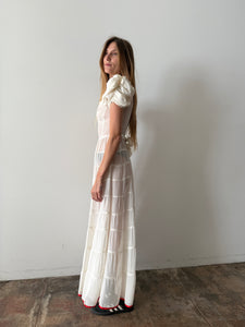 1930s Sheer White Gown
