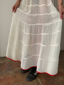 1930s Sheer White Gown