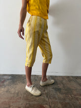 60s Yellow Striped Cigarette Pants