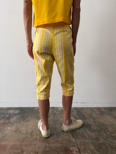 60s Yellow Striped Cigarette Pants