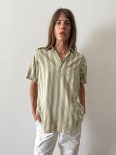 60s Sage Striped Oxford Shirt