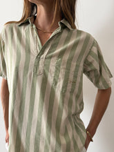 60s Sage Striped Oxford Shirt