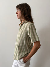 60s Sage Striped Oxford Shirt