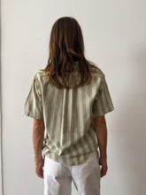 60s Sage Striped Oxford Shirt