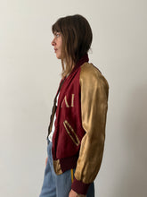 40s Red Satin Athletic Jacket