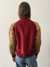 40s Red Satin Athletic Jacket